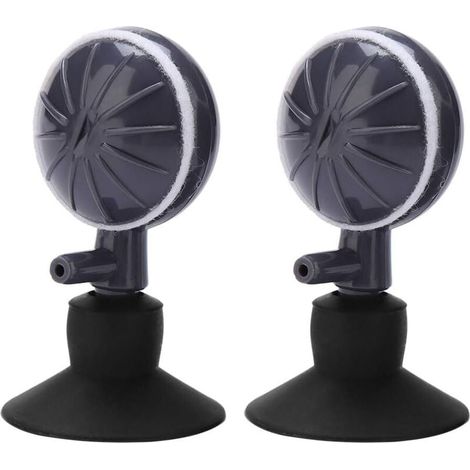 Set mit 2 verstellbaren, rotierenden Ausströmersteinen mit Blasen – Sauerstoffdiffusor mit Saugnäpfen – für Aquarien – Hydrokulturpumpen (1/4)