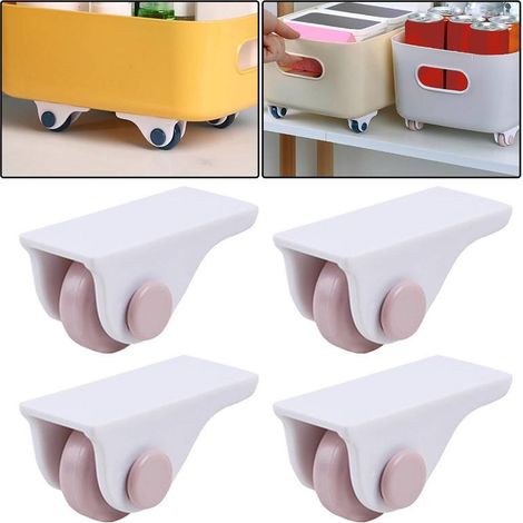 Poulie inférieure de boîte de rangement, rouleaux adhésifs – rouleaux faciles à utiliser et durables pour un transport aisé