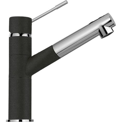 SCHOCK Miscelatore New Aquaflex Monocomando Canna a Tubo con Doccetta Estraibile, Colore Antracite, h242 (1/3)