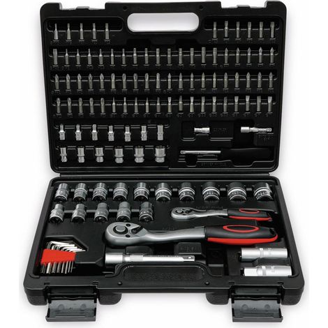 Steckschlüssel-Satz Wellenprofil Antrieb 6,3 mm (1/4") / 12,5 mm (1/2") 115-tlg. (1/5)