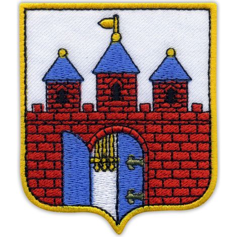 Parche con el escudo de armas de la ciudad de Bydgoszcz - Reverso magnético - Parche/Insignia/Emblema bordado