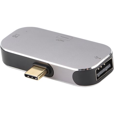 Station d'accueil 3 en 1 USB-C mâle vers Mini DP USB-A USB-C femelle pour Windows, Android et OS X (1/5)