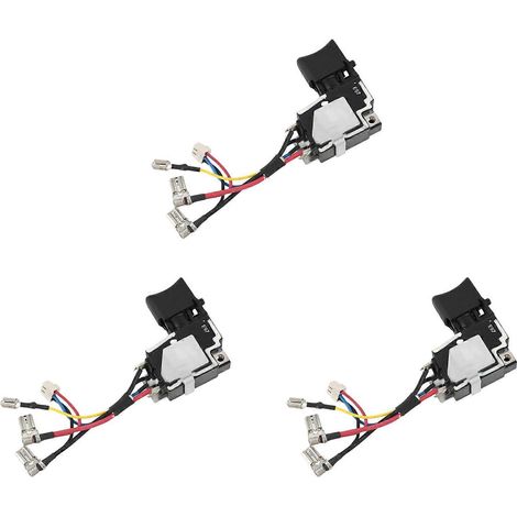 3 interrupteurs pour Makita 6507228 650722-8 6502414 6507032 TD134DX2 DTD134 BTD134 BTD146 DTD146 BTD146Z BTD134Z TD134D (noir) (1/5)