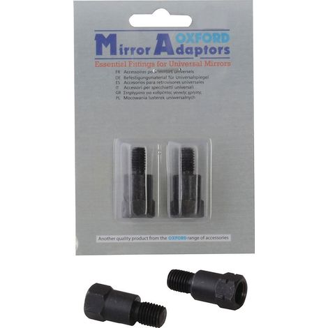 Adattatore universale per specchietto retrovisore OXFORD da 10 mm a 8 mm con filettatura sinistra, 2 pezzi.