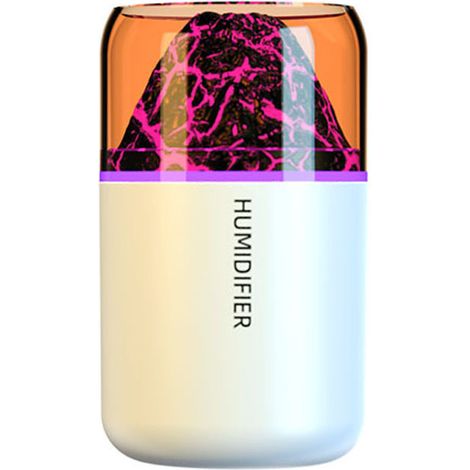 Farbiger Stimmungslicht-Vulkan-Luftbefeuchter mit USB-Anschluss, kleiner kreativer Mini-Luftbefeuchter für Zuhause und Auto zur Beleuchtung (1/5)