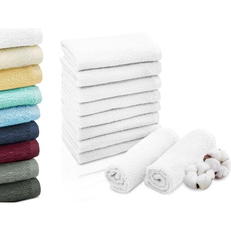 Soap Towels 30 x 30 cm Absorbent and Soft Wash Mitt White With Practical Grip Washable at 95°C Cotton (1/5)