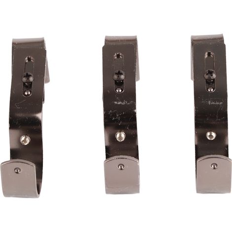 Lot de 3 supports de tringle à rideaux en fer, design universel, pour la décoration de chambre. (1/5)