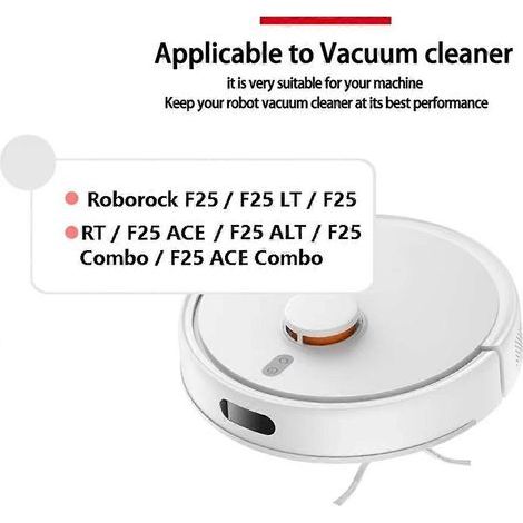 Lot de 2 kits de rechange compatibles avec Roborock F25/F25 LT/F25 RT/F25 ACE/F25 ALT/F25 Combo/F25 ACE Combo : brosse à rouleau filtrante. (1/5)