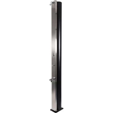 Douche de piscine solaire ULTIMATE 40L avec rince pieds temporisé-Acier inoxydable-Acier inoxydable-17.5 -- (1/5)
