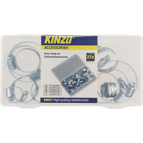 Herramientas de sujeción kinzo 21 piezas metal 20 x 20 cm