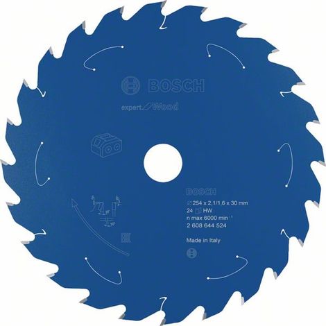 Bosch Kreissägeblatt Expert for Wood für Akku-Tischkreissägen 254 x 2,1 x 30 mm 24 - 2608644524
