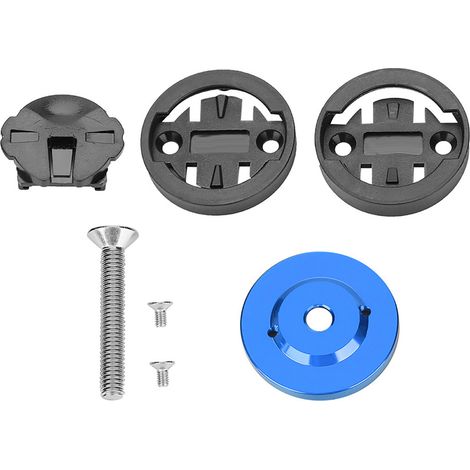 Support de compteur GPS pour vélo de route/VTT, avec capuchon de potence intégré (bleu) (1/5)
