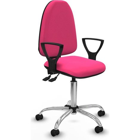 Piqueras y Crespo Aýna Asincro silla de escritorio rosa simil piel