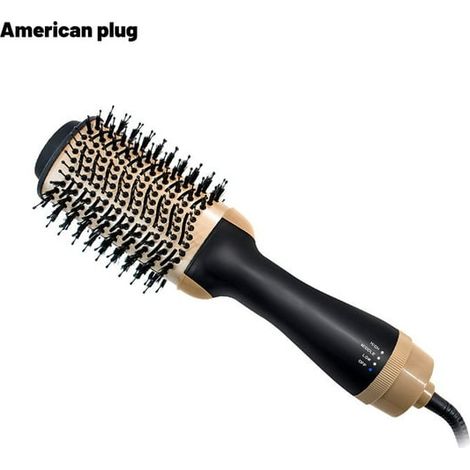 Sèche-cheveux brosse 3-en-1, brosse soufflante chauffante pour lissage, bouclage et volume, sècheur styler rotatif à air chaud, coiffeur multifonction (1/5)