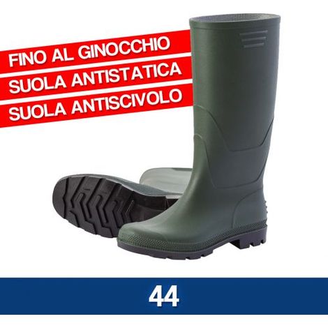 STIVALI IN PVC VERDI GINOCCHIO N 44