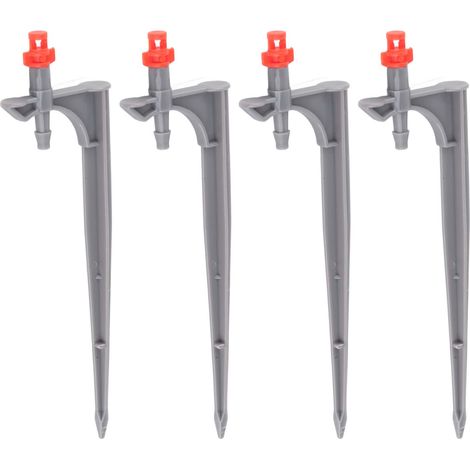 Lot de 20 goutteurs d'irrigation avec insert pour arbres fruitiers, pour le jardinage, diffusion à 360° (rouge) (1/5)