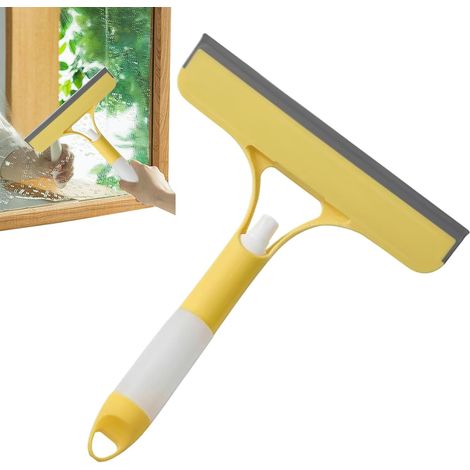 Raclette pour le Nettoyage des Fenêtres Brosse Grattoir Éponge Raclette Grattoir pour Vitres pour Douche, Salle de Bain, Verre, Miroir, Carrelage, Voiture, Pare-brise, Cuisin (1/5)