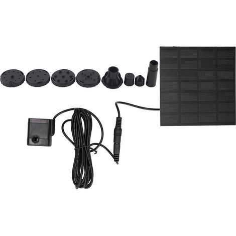 Automatic floating solar fountain pumps with various nozzles for outdoor garden ponds and water features (1/5)