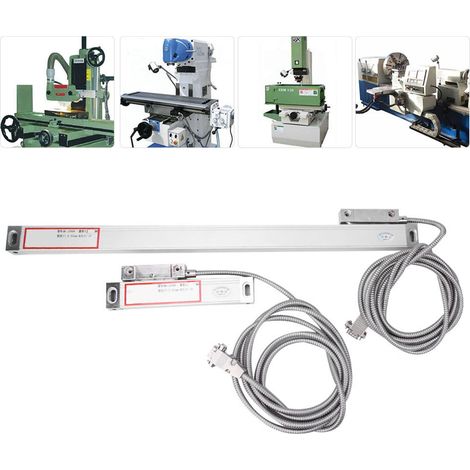 2 règles linéaires 2AE/3AE axes en alliage d'aluminium moulé pour fraiseuse et tour, affichage numérique, 200 mm et 700 mm (1/5)