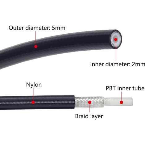 Kit de réparation de tuyau de frein à disque hydraulique de 3 mètres, compatible avec VTT BH59