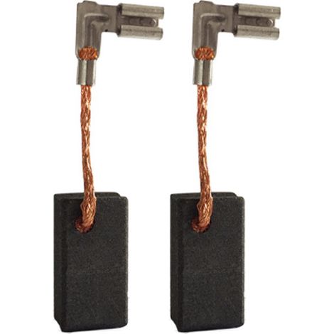 2x Kohlebürsten für viele Metabo Elektro-Werkzeuge (z.B. Winkelschleifer, Hobel, Fräse, Säge uvm.) / Motorkohlen Kohlestifte 6,3x8mm