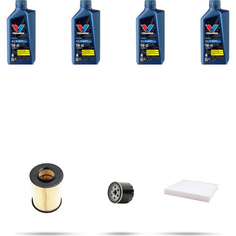 Kit tagliando 3 FILTRI e 4L OLIO compatibile con Ford Focus II 1.6 16V Ti-VCT 85kw dal 2004 (1/5)
