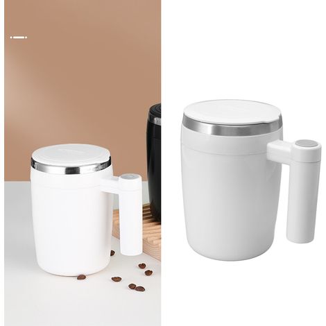 Automatischer magnetischer Kaffeebecher (380 ml), ideal zum Anrühren von Proteinpulver, aus Edelstahl und über USB wiederaufladbar. (1/5)