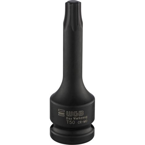 WGB Steckschlüssel Torx 50 - Kraft Steckschlüssel mit 1/2 Zoll vierkant, TX50 schwarz (1/3)