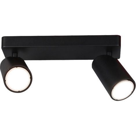 Inspired Mantra  - Sal - Foco lineal de 2 luces GU10, negro mate (1/5)