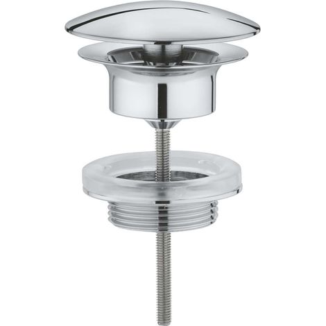 Ablaufgarnitur für Waschtische ohne Überlauf – herausnehmbarer Stopfen – verchromte Oberfläche – nicht verschließbar – GROHE StarLight (1/2)