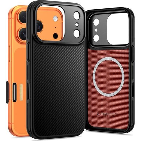 Étui de protection pour iPhone 17 Pro noir en Kevlar Aramide TECH-PROTECT. (1/5)