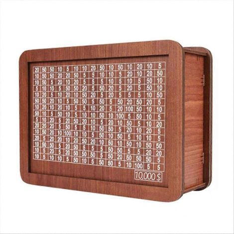 Tirelire en bois pour adultes et enfants, tirelire avec compteur. (1/5)