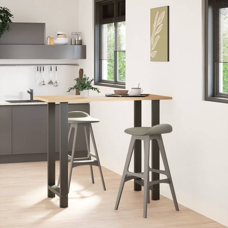 vidaXL Bar Table Legs Anthracite 2 pcs 60x(110-111) cm Steel (1/5)