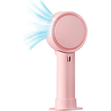 1 Mini ventilateur, Base détachable, Cordon de transport, Matériaux ABS et silicone, Pour voyage et bureau (1/5)