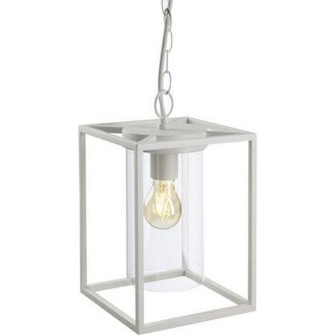 Lampada A Sospensione Da Esterno Domus Alluminio E Termoplastica Bianco 1 Luce E27 (1/5)