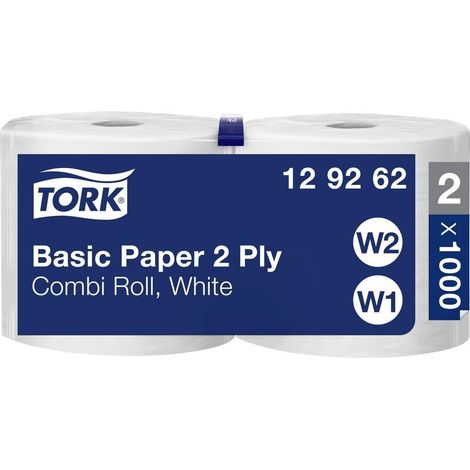 Tork 129262 Paño de limpieza blanco 2 capas Kombirolle