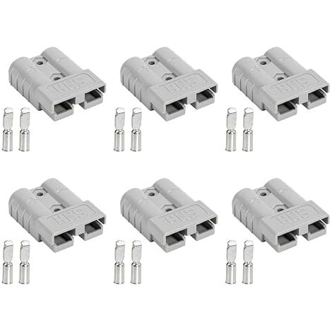 Lot de 6 fiches Anderson 50 A, connecteur de batterie Quick Connect, 6-8 (1/5)