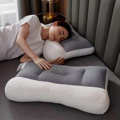 Offre exceptionnelle à petit prix Oreiller orthopédique en mousse à mémoire de forme, contour ajustable pour les personnes dormant sur le côté, 50 x 30 cm - Glad-AquaForge (1/4)