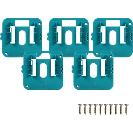 Lot de 5 supports de batterie Makita 18 V pour batterie Makita BL1860, BL1850, BL1840, BL1830, avec 10 vis, pas de batterie
