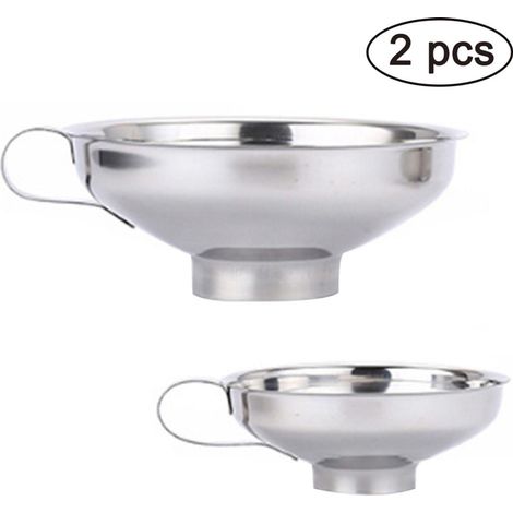 2 pièces entonnoir inox entonnoir de remplissage entonnoir à confiture pour huile confiture poudres haricots (1/3)