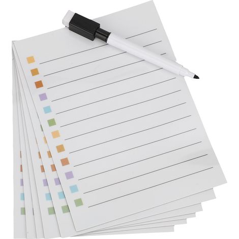 Autocollant tableau blanc effaçable et lavable, liste d'horaires, notes réutilisables et amovibles pour tables, portes et réfrigérateurs (1/5)