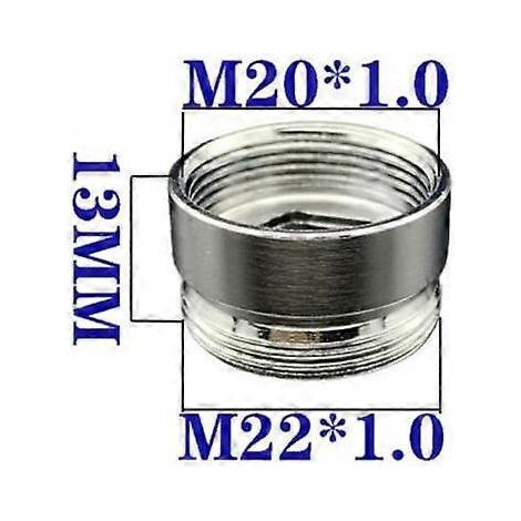 HONORNIC - Raccord fileté M22 à M20 en acier inoxydable pour robinet d'eau femelle M20 (1/5)