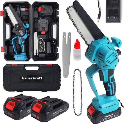 Motosega a batteria, mini sega portatile, motore brushless, custodia 21V +