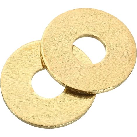 Rondelles Metal M5, 40 Pièces 5mm ID x 16mm OD x 1mm Hauteur Rondelles Plates en Laiton, Bagues de Montage pour Vis, Boulons, Écrous, Accessoires, Charnières de Porte (1/5)