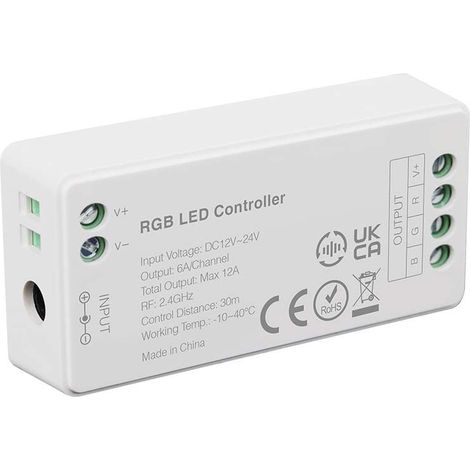 V-TAC VT-2432 contrôleur pour strip LED RGB wi-fi 12V ou 24V A 4 PIN - sku 2912 (1/3)