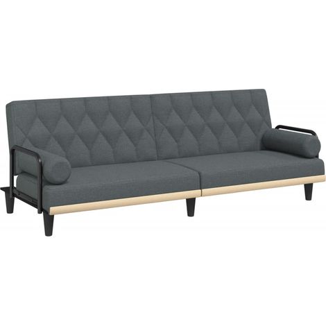 Canapé-lit,Canapé convertible avec accoudoirs gris foncé tissu CFW11357 (1/5)