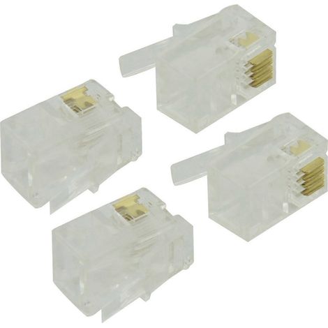 RJ9 4P4C fiche Téléphone Prise connecteur 100 pièces, Trande rechangent (1/5)