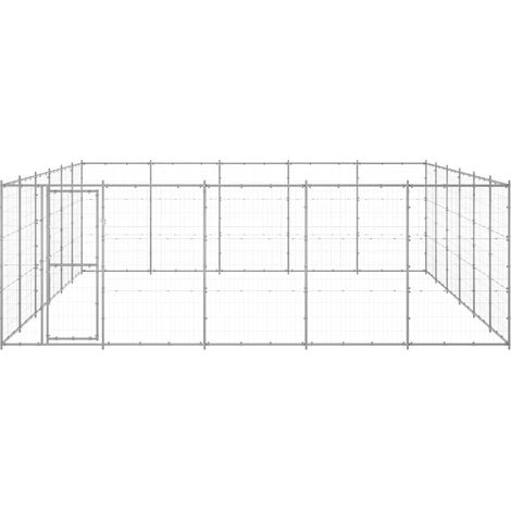 Maison Exclusive - Perrera de exterior de acero galvanizado 36,3 (1/5)