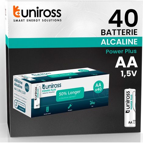 Lot de 40 Piles AA LR6 Alcalines 1.5V,Piles AA LR6 Haute Performance 7 Ans de Conservation, Piles AA jetables pour Jouet Manette, Réveil, Télécommande, Clavier Souris et Produits numériques (1/5)
