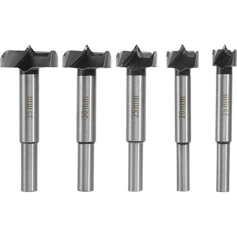Jeu de 5 mèches Forstner 15/20/25/30/35 mm Mèches Forstner professionnelles pour le bois Mèche Forstner Mèche pour pot Perceuse artistique Accessoires pour le travail du bois (1/5)